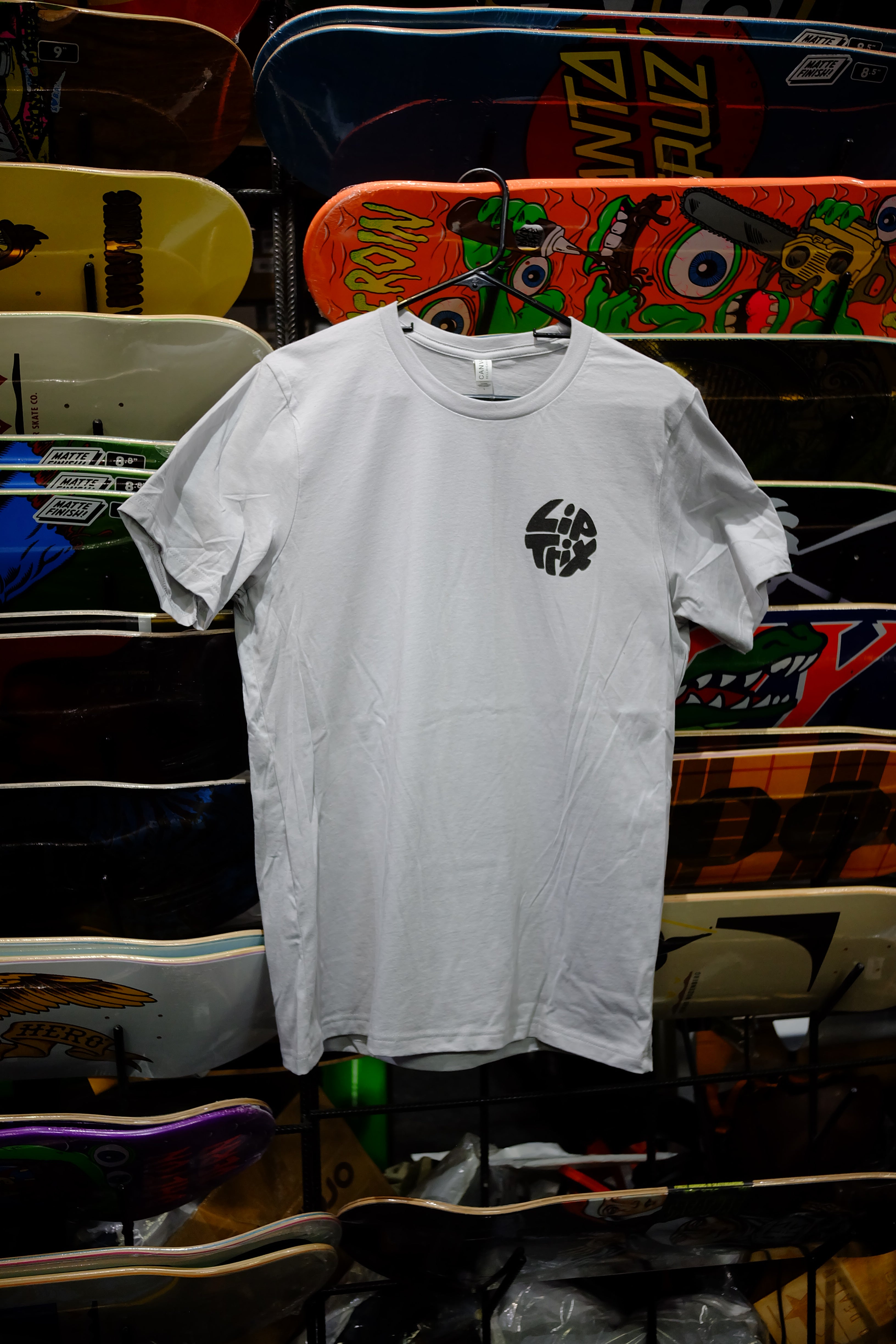 Lip Trix Shop Tee - Woodcut Logo