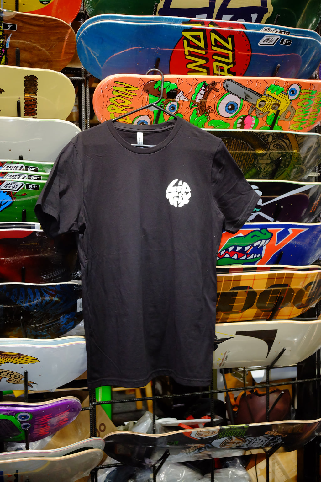 Lip Trix Shop Tee - Woodcut Logo