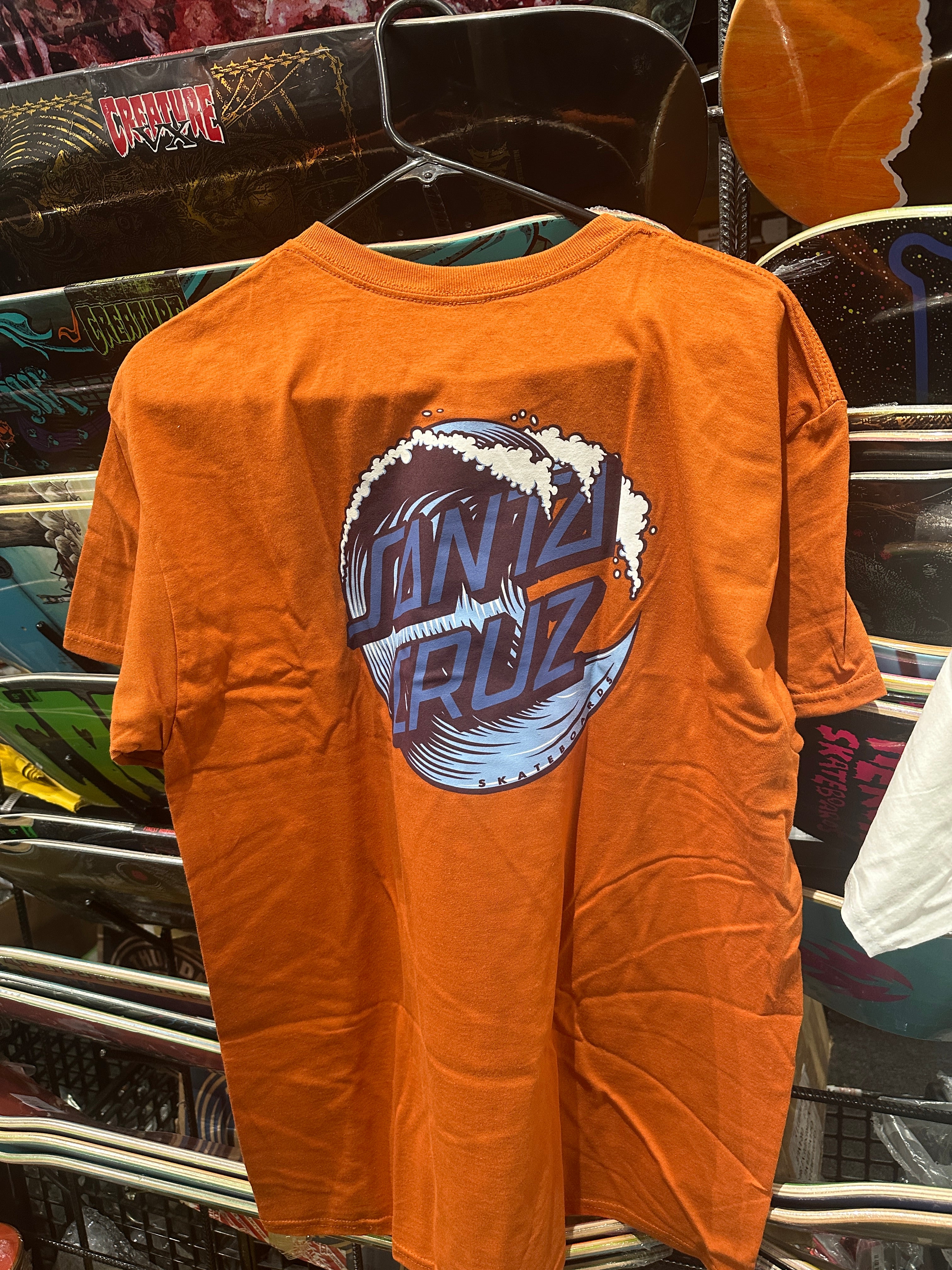 Santa Cruz Wave Dot Heavyweight T-Shirt - Texas Orange