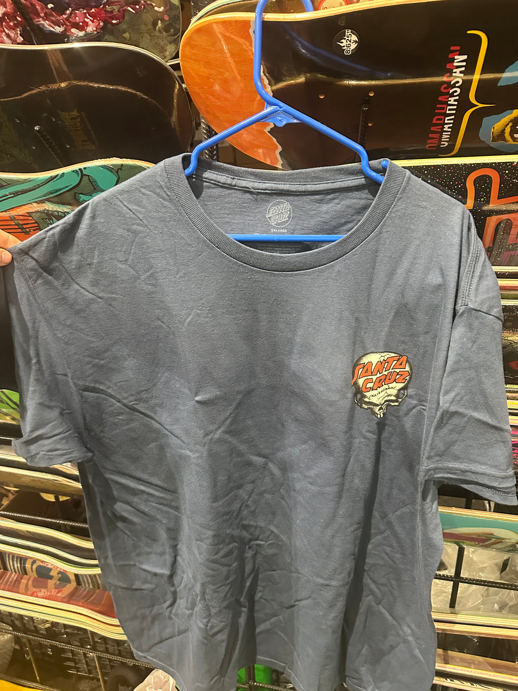 Santa Cruz: O'Brien Screaming Reaper T-Shirt - Blue Dusk