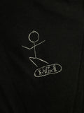 Lip Trix Kids Shop Tee - Stick Figure Logo - Black