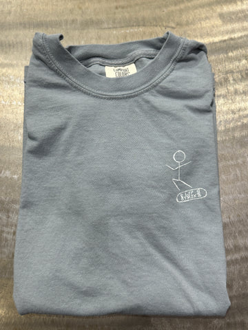 Lip Trix Shop Tee - Stick Figure (Grey/White)