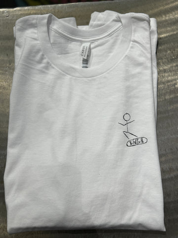 Lip Trix Shop Tee - Stick Figure Logo (White)