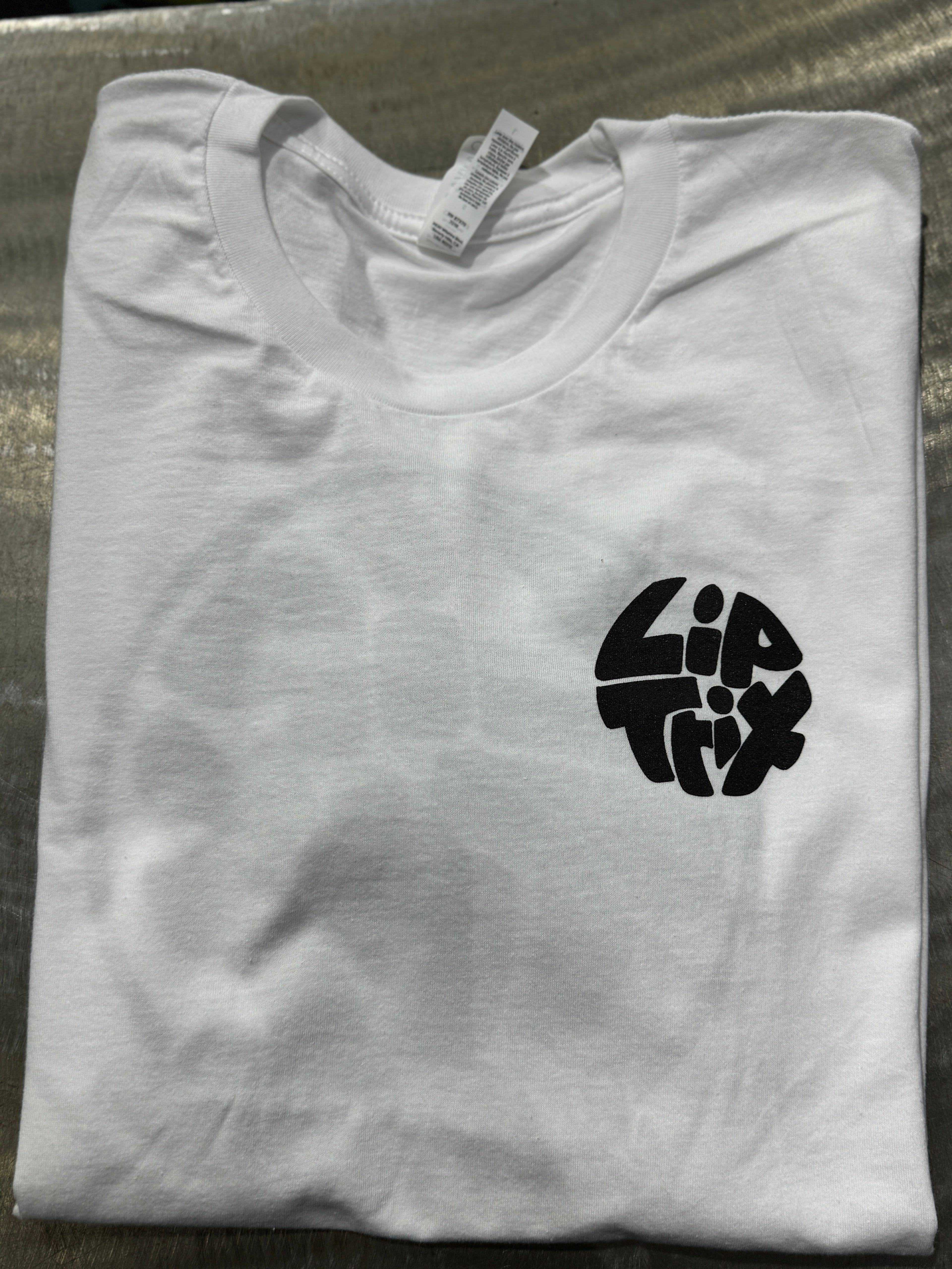 Lip Trix Shop Tee - Circle Logo (White)