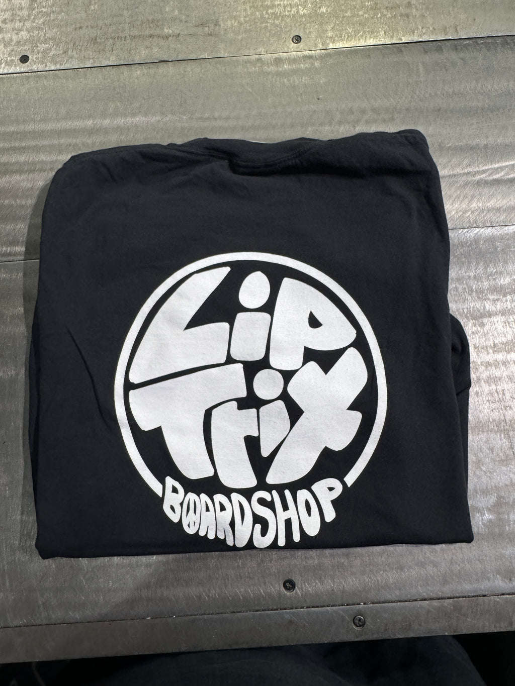 Lip Trix Shop Tee - Circle Logo - Black (Comfort Color)