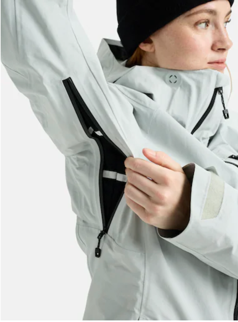 Burton: Womens AK Gore Upshift Jacket - Grey Cloud