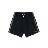 Polar Skate Co. Swim Shorts - Square Stripe (Black/Jade Green)