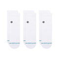Stance Socks: Icon Quarter - White 3 Pack