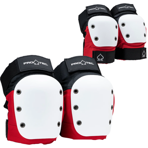 Pro-Tec Elbow/Knee Combo Pack - Red/Black/White - Open Back