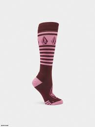 Volcom: Striker Wool Blend OTC Sock - Burgundy