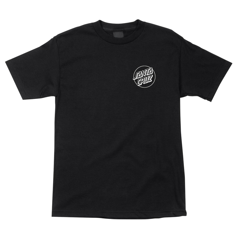 Santa Cruz Opus Dot Heavyweight T-Shirt - Black w/White