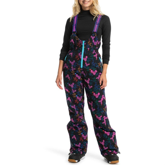 Roxy X Rowley Insulated Bibs - True Black/Dark Reds Floral Women's 2024
