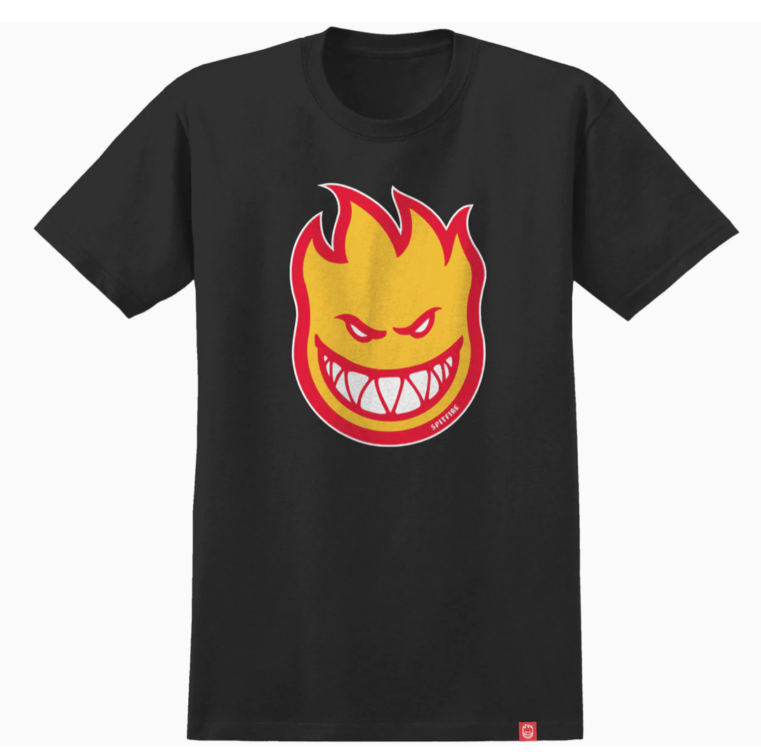 Spitfire Bighead Fill T-Shirt - Black/Gold/Red