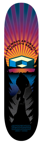 Consolidated Skateboards: 8.5 Retirement Sunset Deck