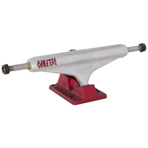 Independent Stage 11 Hollow Delfino Silver/Red Trucks