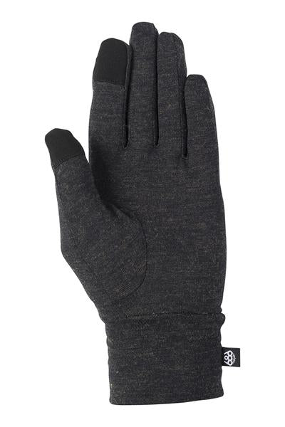 686 WMNS: Merino Glove Liner - Black Heather 2025